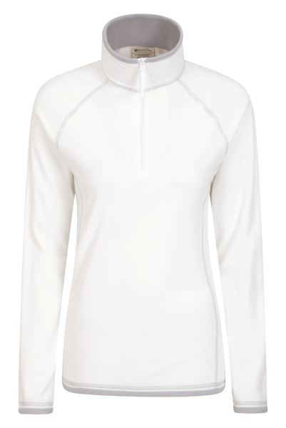 Fashion Montana Womens Half-Zip Fleece Beige Mountain Warehouse