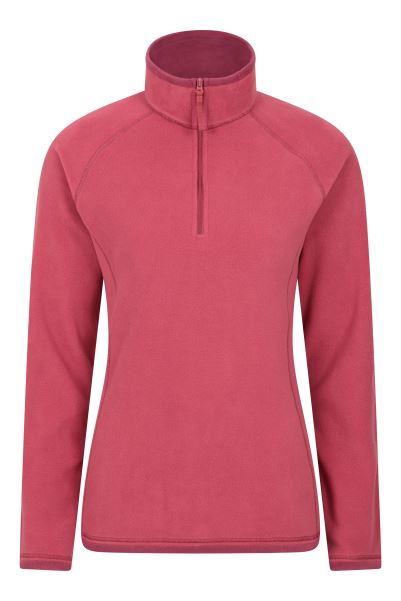 Rust Montana Womens Half-Zip Fleece Collections Mountain Warehouse