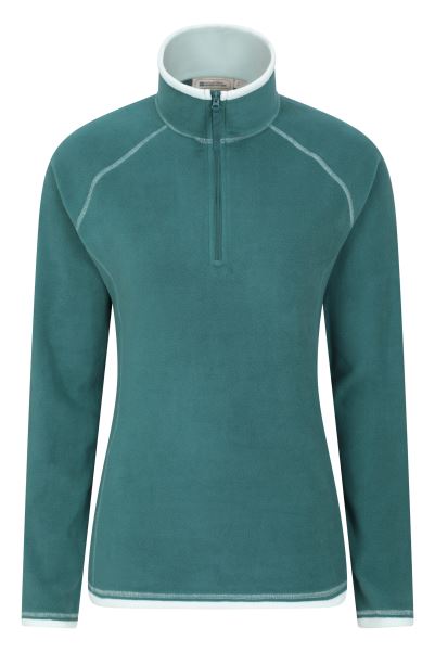 Mountain Warehouse Original Teal Montana Womens Half-Zip Fleece