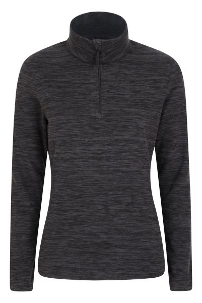 Jet-Black Mountain Warehouse Snowdon Melange Womens Fleece Original