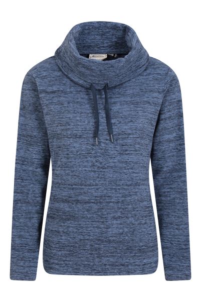 Best Mountain Warehouse Dark-Blue Snowdon Melange Ii Womens Cowl Neck Fleece
