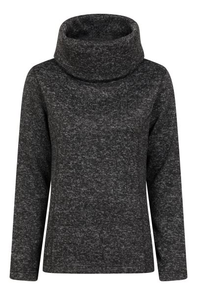 Origins Mountain Warehouse Idris Ii Womens Cowl Neck Fleece Charcoal