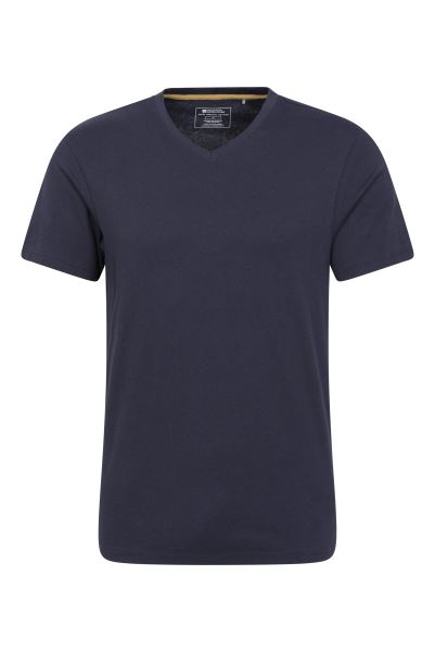 Origins Mountain Warehouse Navy Eden Ii Mens Organic V-Neck T-Shirt
