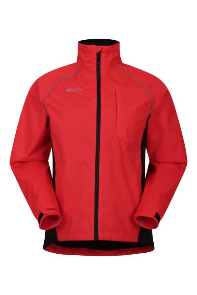 Mountain Warehouse Red Adrenaline Ii Mens Iso-Viz Waterproof Jacket Origin