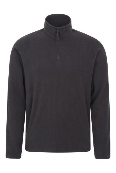 Camber Ii Mens Half-Zip Fleece Mountain Warehouse Hot Black