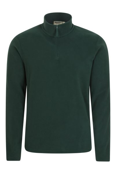 Hot Dark-Green Camber Ii Mens Half-Zip Fleece Mountain Warehouse