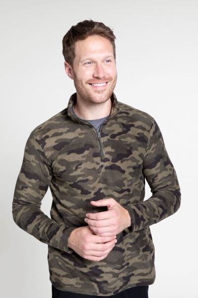 Camber Ii Mens Half-Zip Fleece Camouflage Collection Mountain Warehouse