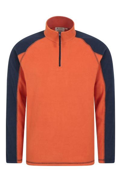 Mountain Warehouse Orange Hot Ashbourne Ii Mens Half-Zip Fleece