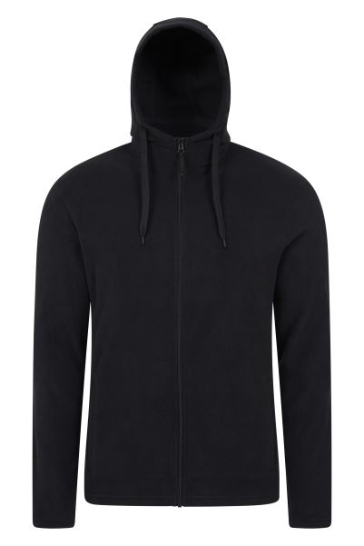 Mountain Warehouse Black Camber Mens Fleece Hoodie Origins