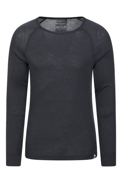 Origin Mountain Warehouse Merino Mens Thermal Top Dark-Grey