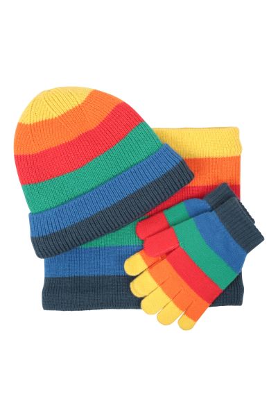 Amore Kids Winter Accessories Set Mountain Warehouse Rainbow Origins