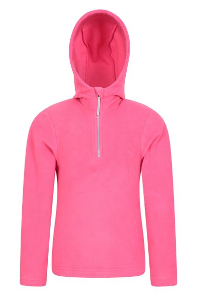 Origins Camber Ii Kids Fleece Hoodie Bright-Pink Mountain Warehouse