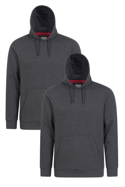 Hot Mountain Warehouse Charcoal Mens Hoodie 2-Pack