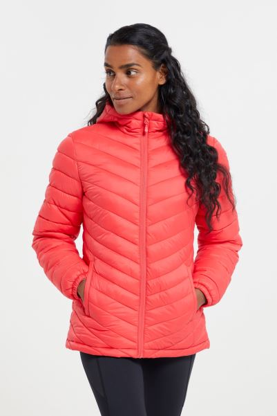 Hot-Coral Mountain Warehouse Seasons Womens Padded Jacket Hot