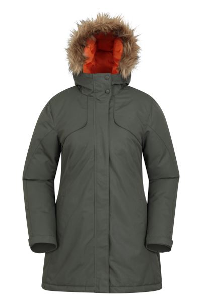 Flare Womens Parka Mountain Warehouse Origins Dark-Green