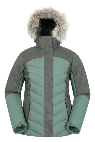 Khaki Mountain Warehouse Pyrenees Ii Womens Padded Ski Jacket Origins