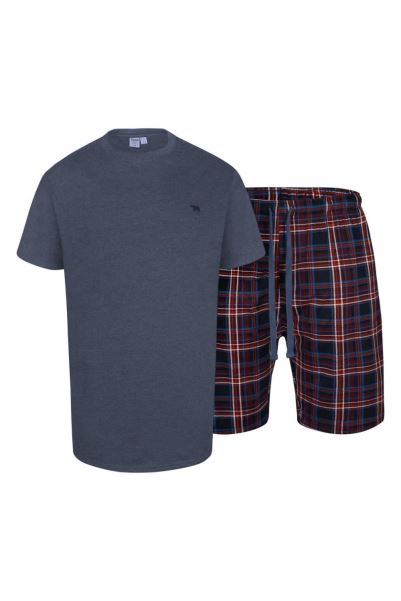 Fashion Denim-Marl Stansted D555 Mens Kingsize Loungewear Set Mountain Warehouse