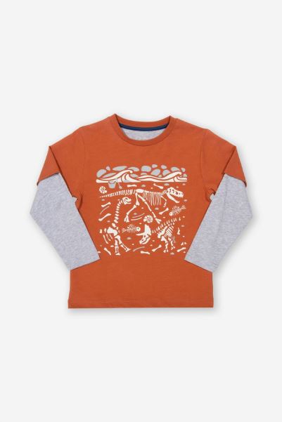Kids Dino Dig T-Shirt Brown Collections Mountain Warehouse