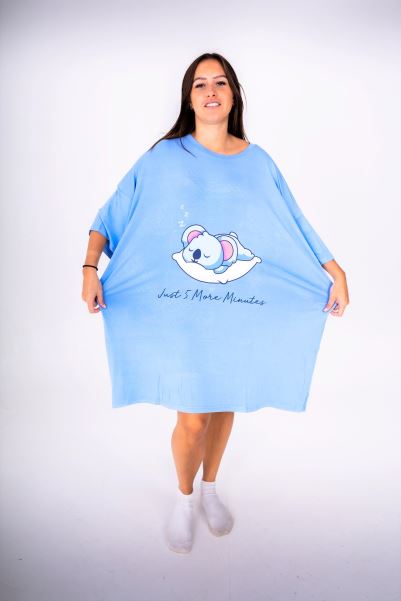 Mountain Warehouse Collections Blue-Koala Womens Super Soft Lounge Sleep T-Shirt