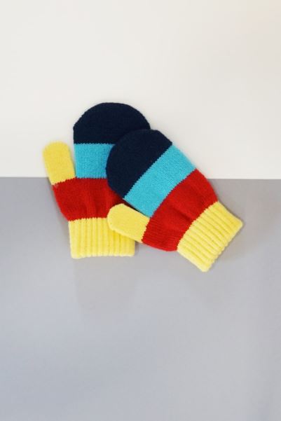 New Toddler Striped Mittens Bright-Striped Mountain Warehouse