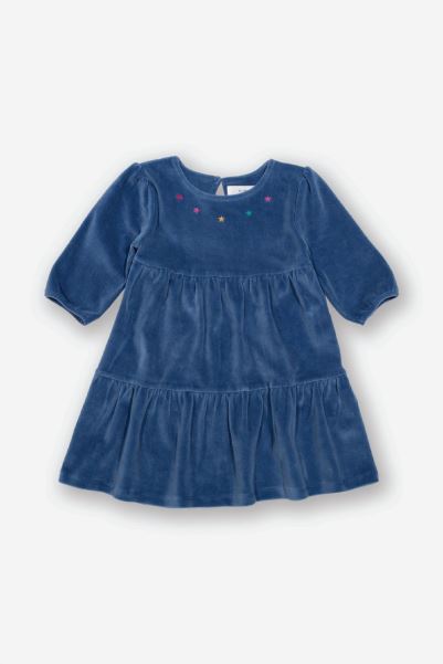 Best Baby/Kids Velvety Party Dress Navy Mountain Warehouse