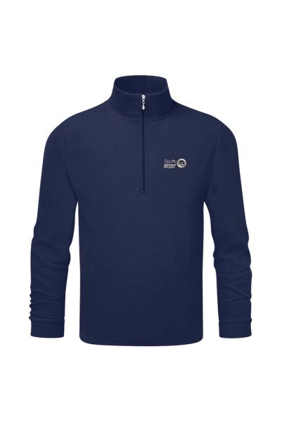 Kids Micro Zip Mid Layer Fleece Navy New Mountain Warehouse