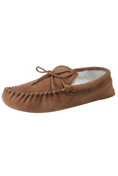 Chestnut Mountain Warehouse Fashion Mens Sheepskin Moccasin Slippers