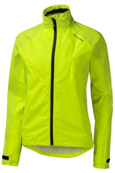 Hi-Viz-Yellow Origin Nightvision Storm Womens Waterproof Cycling Jacket Mountain Warehouse