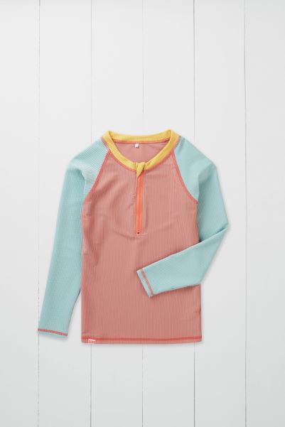 Collections Ribbed Kids Long Sleeve Rash Vest Mountain Warehouse Rose
