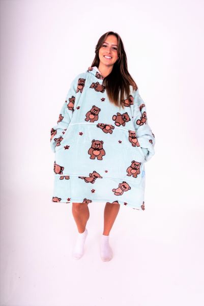 Womens Super Soft Lounge Wearable Blanket Green-Bear Mountain Warehouse Brands