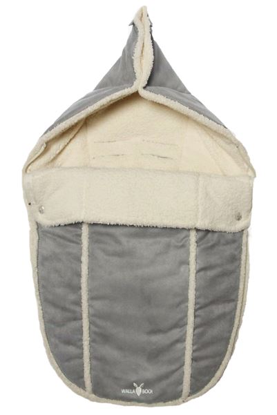 Baby Faux Shearling Lined Footmuff Grey Collections Mountain Warehouse