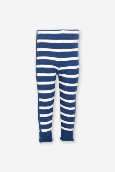 Navy Stripy Kids Cosy Leggings Original Mountain Warehouse