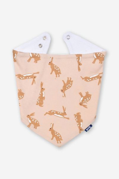 Brown Hello Hare Reversible Baby Bib Origin Mountain Warehouse