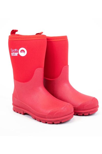 Adventure Kids Neoprene Wellies Hot Red Mountain Warehouse