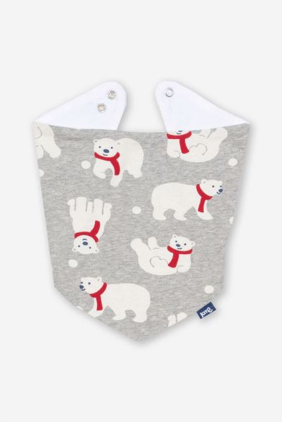 Brand Grey Polar Play Reversible Baby Bib Mountain Warehouse