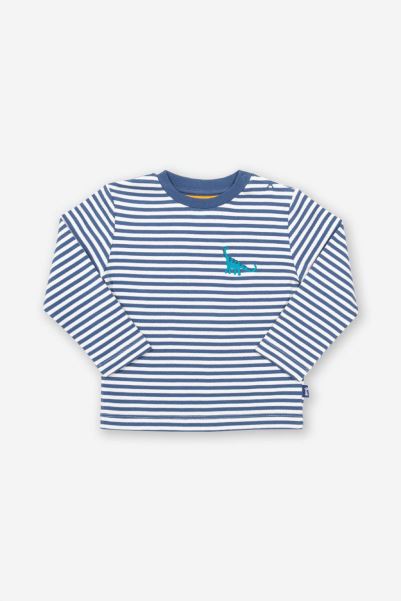 Kids Dino Stripe Top Mountain Warehouse Navy New