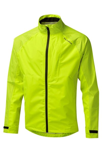 Mountain Warehouse Nightvision Storm Mens Waterproof Cycling Jacket Brand Hi-Viz-Yellow